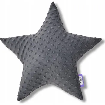 Polštář DEKORAČNÍ Polštář - Hvězdička MINKY Šedá JUKKI
