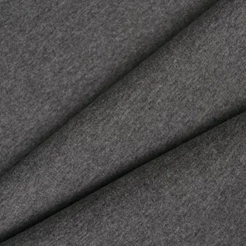 Počesaná teplákovina Alla barva tmavě šedý melír