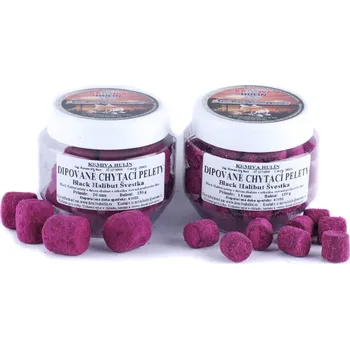 Dipované chytací pelety - Black Halibut Švestka - Ø 20 mm 150 g