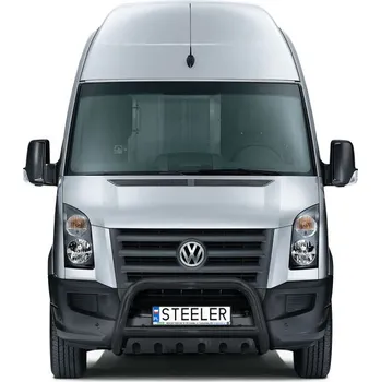 Tuning Ochranný rám "A" s příčkou a nápravovou deskou ČERNÝ - Volkswagen Crafter (2006 - 2017)