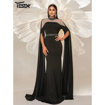 Dámské šaty Originální dlouhé šaty na ples LC10072 Barva: Černá, Velikost: S