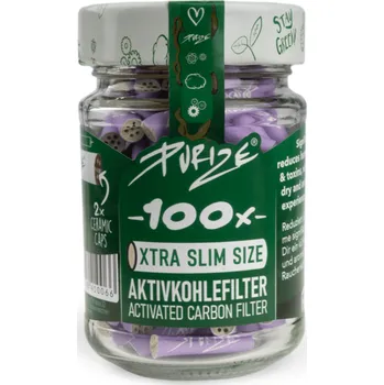 Purize Extra Slim uhlíkové filtry 100 ks (6 mm) lilac 1 ks