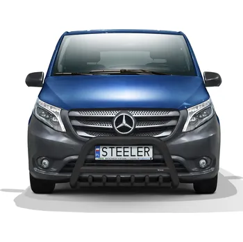 Tuning Ochranný rám "A" s příčkou a nápravnicí ČERNÝ - Mercedes-Benz Vito (2014 - 2020)