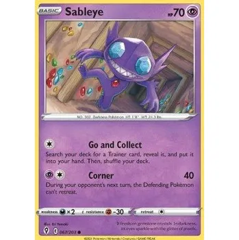 Sběratelská karetní hra Pokémon EVS 067/203 Sableye - Evolving Skies Stav: Near Mint, Verze: NORMAL