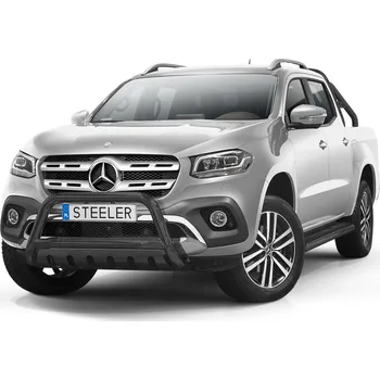 Tuning Ochranný rám "A" s příčkou a nápravovou deskou ČERNÝ - Mercedes-Benz X-Class (2017 -)