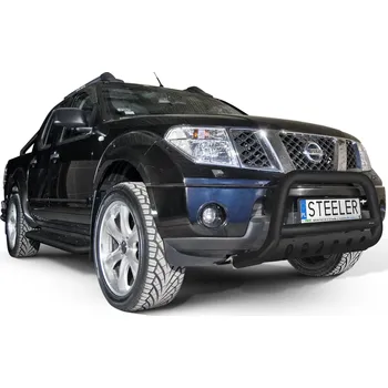 Tuning Ochranný rám "A" s příčkou a nápravovou deskou ČERNÝ - Nissan Navara (2005 - 2010)