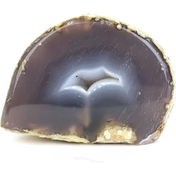 Sběratelství Šedý achát přírodní geoda 203g (Brazílie)