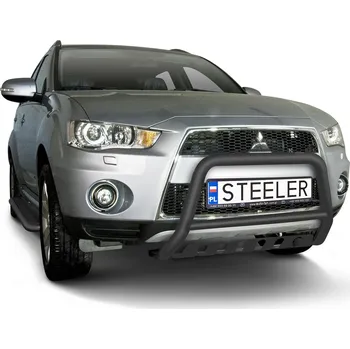 Tuning Ochranný rám "A" s příčkou a nápravovou deskou ČERNÝ - Mitsubishi Outlander (2009 - 2012)