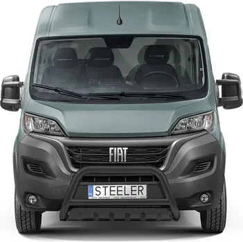 Tuning Ochranný rám "A" s příčkou a nápravovou deskou ČERNÝ - Citroen Jumper / Fiat Ducato / Peugeot Boxer (2006 - 2014 - 2016 -)