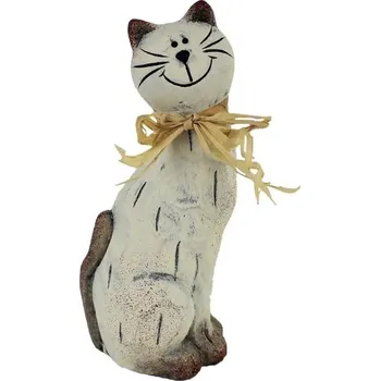Soška dekorační Strakatá kočka