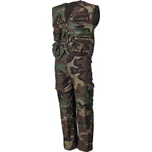 MFH Dětský komplet Woodland maskovací souprava vesta a kalhoty / bermudy MFH® 17203T Velikost: XS (110-116cm)