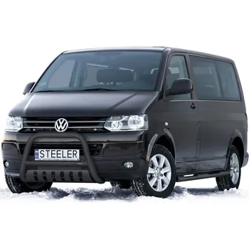 Tuning Ochranný rám "A" s příčkou a nápravovou deskou ČERNÝ - Volkswagen T5 (2003 - 2015)