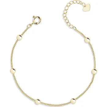 Náramek Stříbrný kuličkový náramek GOLD Ag 925; ≤1 g.