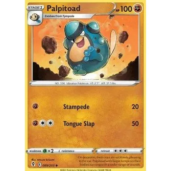 Karetní hra Pokémon EVS 089/203 Palpitoad - Evolving Skies Stav: Near Mint, Verze: NORMAL