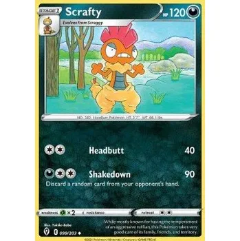 Sběratelská karetní hra Pokémon EVS 099/203 Scrafty - Evolving Skies Stav: Near Mint, Verze: NORMAL