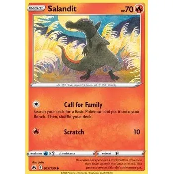 Karetní hra Pokémon CRZ 027/159 Salandit - Crown Zenith Stav: Near Mint, Verze: NORMAL