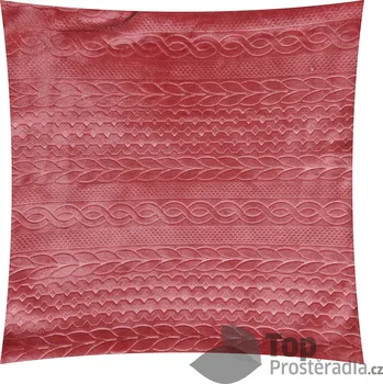 Povlak na polštářek Povlak na polštářek mikroflanel se vzorem 40x40 - Růžový