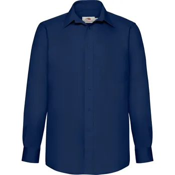 Pánská móda FRUIT OF THE LOOM F13•LONG SLEEVE POPLIN SHIRT Fruit of the Loom modrá 3076947