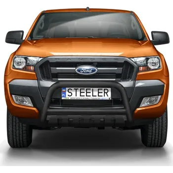 Tuning Ochranný rám "A" s příčkou a nápravovou deskou ČERNÝ - Ford Ranger (2012 - 2016 - 2019)