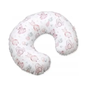 Kojící polštář Kojící polštář, bavlna/minky, Veselé hračky, bílá/šedá