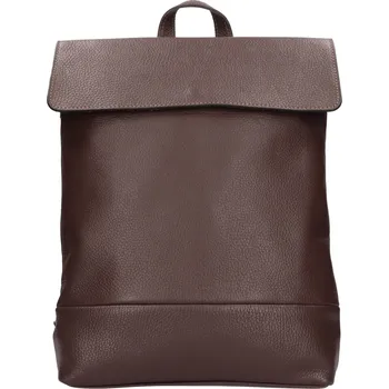 Městský batoh Dámský kožený batoh Italia Jenny - tmavě hnědá