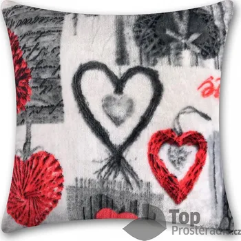 Povlak na polštářek Povlak na polštářek mikroflanel 40x40 - Romantika