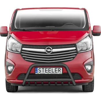 Tuning Ochranný rám "A" s příčkou a nápravnicí ČERNÝ - Opel Vivaro (2014 - 2019)