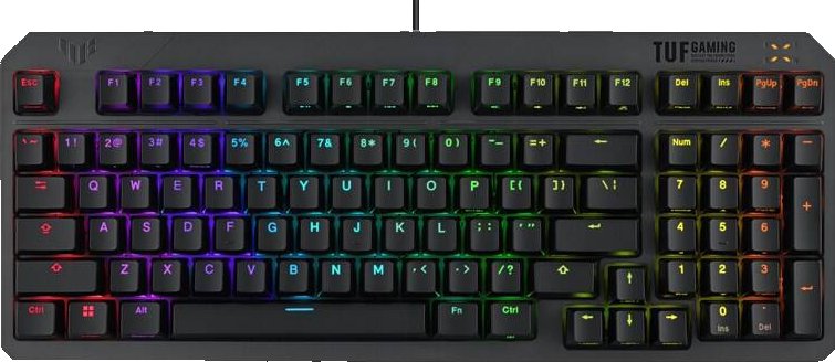 ASUS klávesnice TUF Gaming K3 GEN II, mechanická, CZ/SK, šedá 1579175 Barva