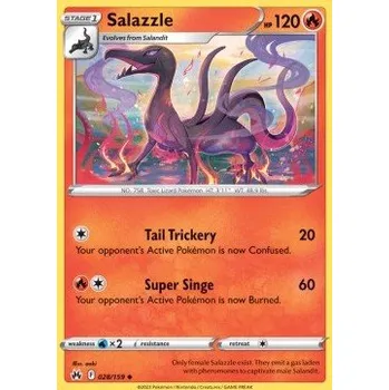 Volný čas Pokémon CRZ 028/159 Salazzle - Crown Zenith Stav: Near Mint, Verze: NORMAL
