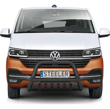Tuning Ochranný rám "A" s příčkou a nápravovou deskou ČERNÝ - Volkswagen T6.1 (2019 -)