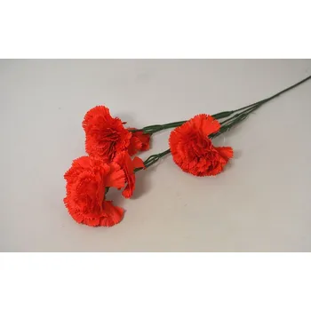 umělá květina Karafiát 5 květů 65 cm, červený