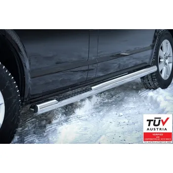 Auto-moto Boční rámy z nerezové oceli s žebrovými stupni (SWB) - Volkswagen T5 (2003 - 2015)