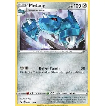 Sběratelská karetní hra Pokémon CRZ 090/159 Metang - Crown Zenith Stav: Near Mint, Verze: NORMAL