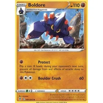 Sběratelská karetní hra Pokémon EVS 087/203 Boldore - Evolving Skies Stav: Near Mint, Verze: NORMAL