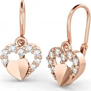 Šperk Couple, Dětské náušnice Darcy, růžové zlato a zirkony, 585-66-3-0357.4C00.0.00.001.14