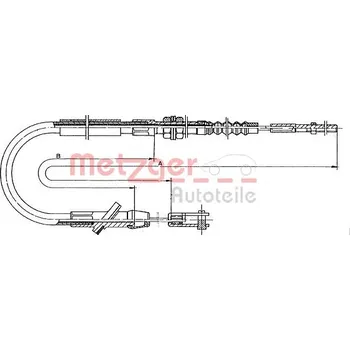 Spojkové lanko METZGER Tažné lanko, ovládání spojky 18.601