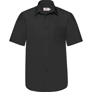 Pánské tričko FRUIT OF THE LOOM F13•LONG SLEEVE POPLIN SHIRT Fruit of the Loom šedá 3067909