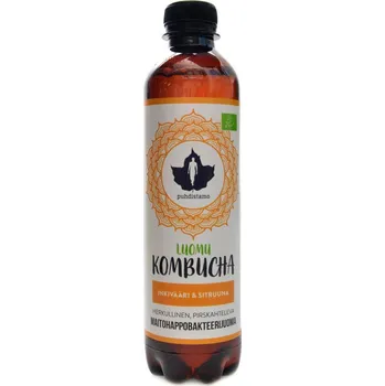 Iontový nápoj Puhdistamo Kombucha BIO 370ml ginger lemon