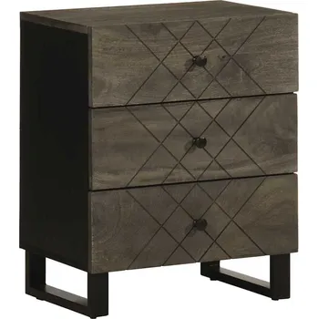 Noční stolek vidaXL Noční stolek 50 x 33 x 62 cm černá masivní mangovníkové dřevo [4017693]