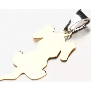 Přívěsek Přívěsek stříbro 925 ve tvaru psa se zlacením zlacený P1400170-1507-SLX