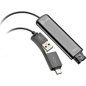 Sluchátka HP Poly DA75 Wideband QD /USB-Adapter (USB-A & USB-C) (786C6AA)