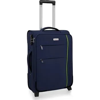 AVANCEA Textilní cestovní kufr GP4555 2W modrý S 55x37x24 cm