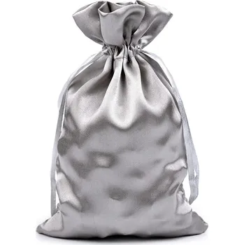 Dárkový pytlík rozměr 11x17 cm saténový, barva 6 stříbrná