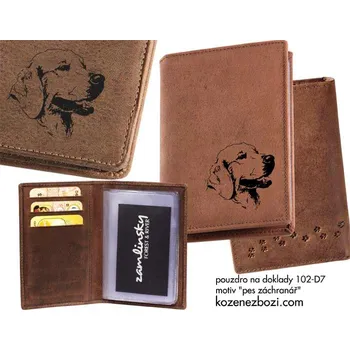 Obal na doklad Pouzdro Na Doklady "Zlatý retrívr" - Dárek pro milovníka psů