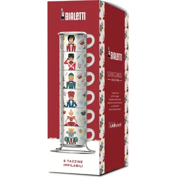 Bialetti Šálky na espresso 50 ml 6 ks louskáček