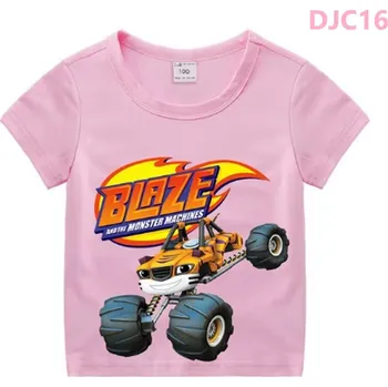 Dětské tričko s potiskem ze seriálu Plamínek a čtyřkoláci (Blaze and the Monster Machines) - růžové Motiv: DJC16, Velikost: 130