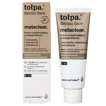 Pleťový krém Tołpa Melaclear noční krém zesvětlující odbarvení, 40 ml
