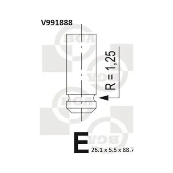 Ventil motoru Výfukový ventil BGA V991888