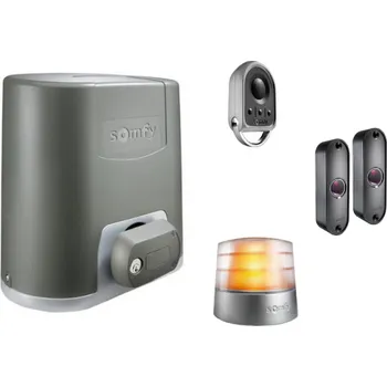 Pohon brány SOMFY Elixo 500 24V 3S io EE sada pohonu s fotobuňkami, ovladačem a majákem (D)
