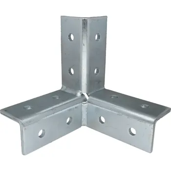 Úhloměr Montážní úhelník, rohový, 3x4 otvory, pro profil 41x41mm a 41x21mm